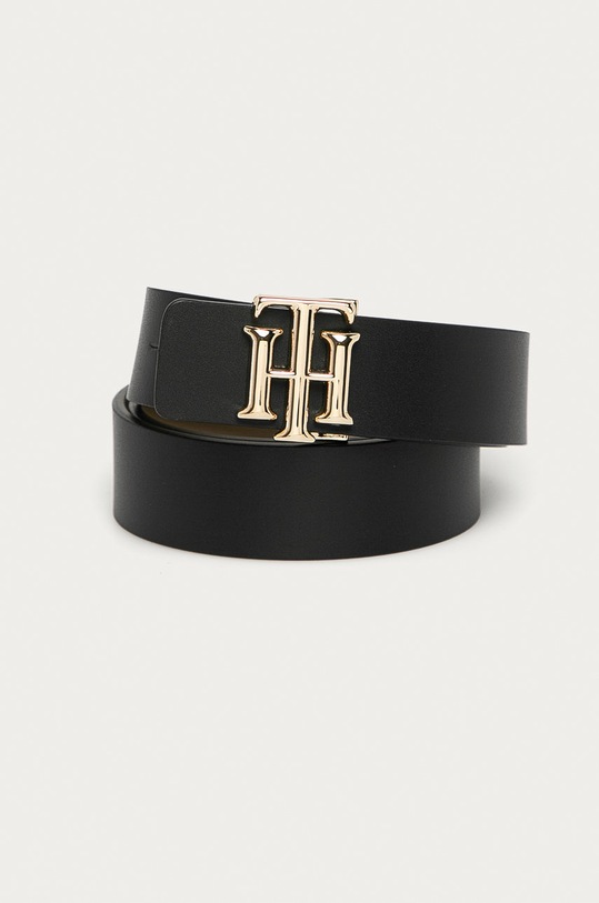 Tommy Hilfiger - Kožený opasok čierna AW0AW08933