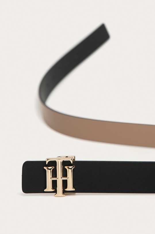 Tommy Hilfiger - Kožený opasok AW0AW08933 čierna AW20