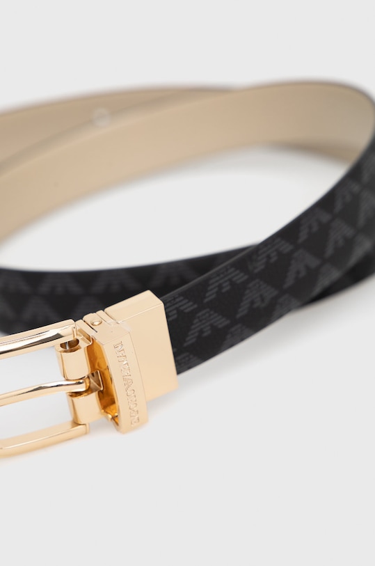 Emporio Armani - Pasek skórzany dwustronny Y3I182.YFJ5A Y3I182.YFJ5A czarny SS22