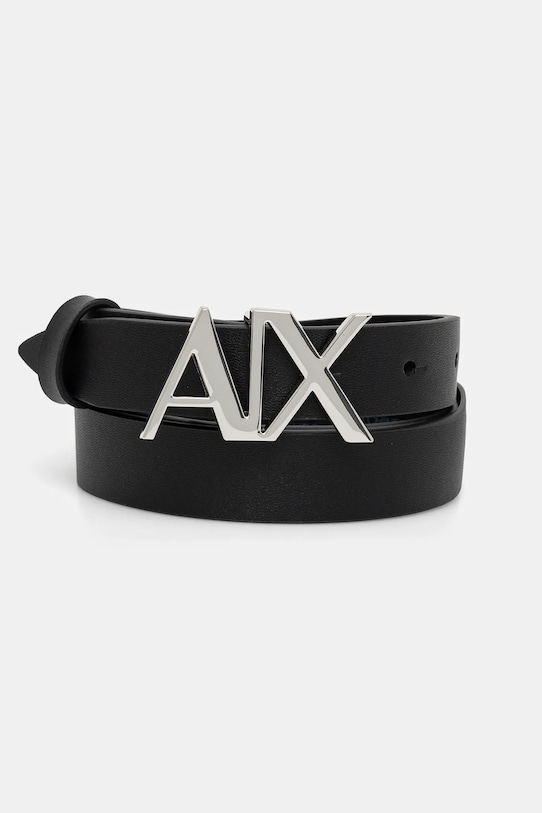Armani Exchange - Kožený opasok čierna 941125.CC719
