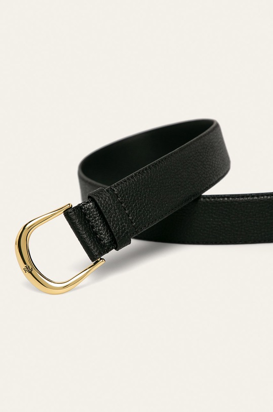 Lauren Ralph Lauren - Kožený opasok 412754813001 čierna AW20