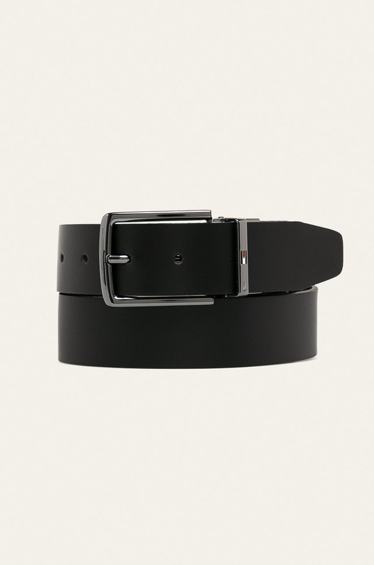 Tommy Hilfiger - Pasek skórzany czarny AM0AM06327