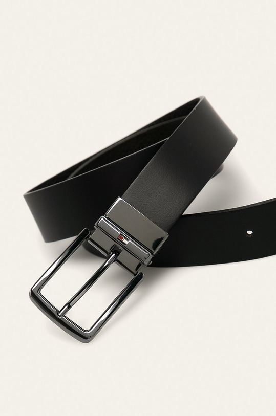 Tommy Hilfiger - Pasek skórzany AM0AM06327 czarny AW20