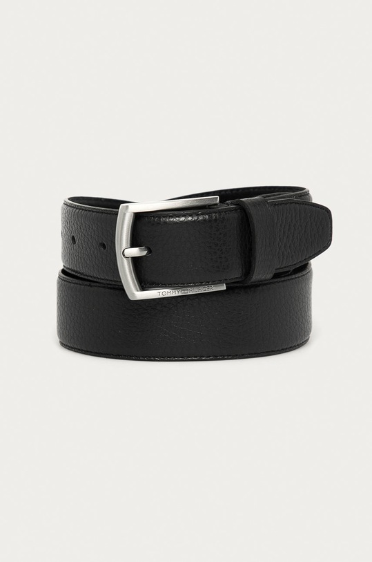 Tommy Hilfiger - Kožený pásek černá AM0AM06620