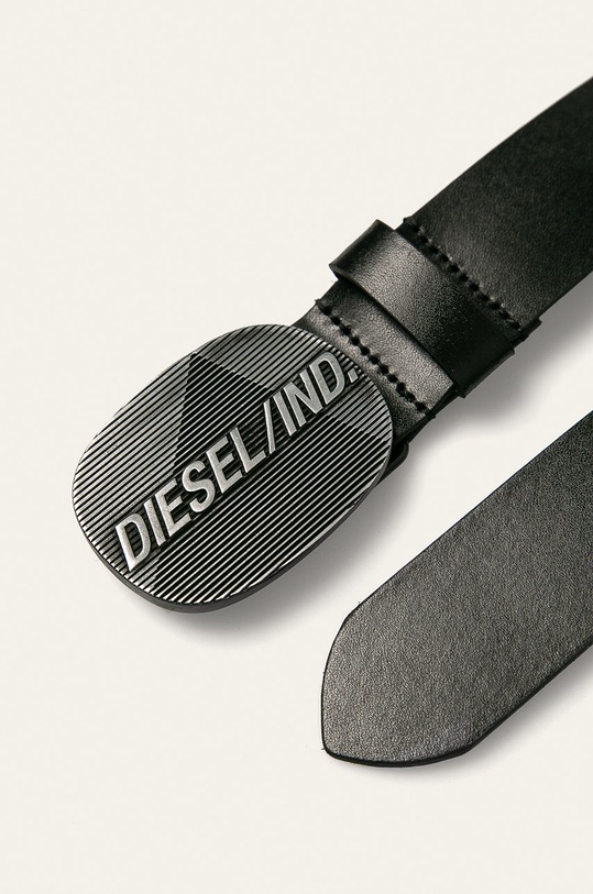 Diesel - Pasek skórzany X07075.PR013 czarny AW20