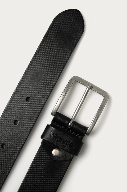 Wrangler - Pasek skórzany W0F1U1100 czarny AA00