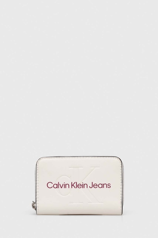 Calvin Klein Jeans portfel imitacja skóry licowej biały K60K607229