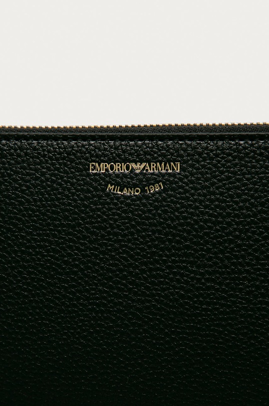 Emporio Armani - Kožená peňaženka Y3H168.YFW9B čierna SS22