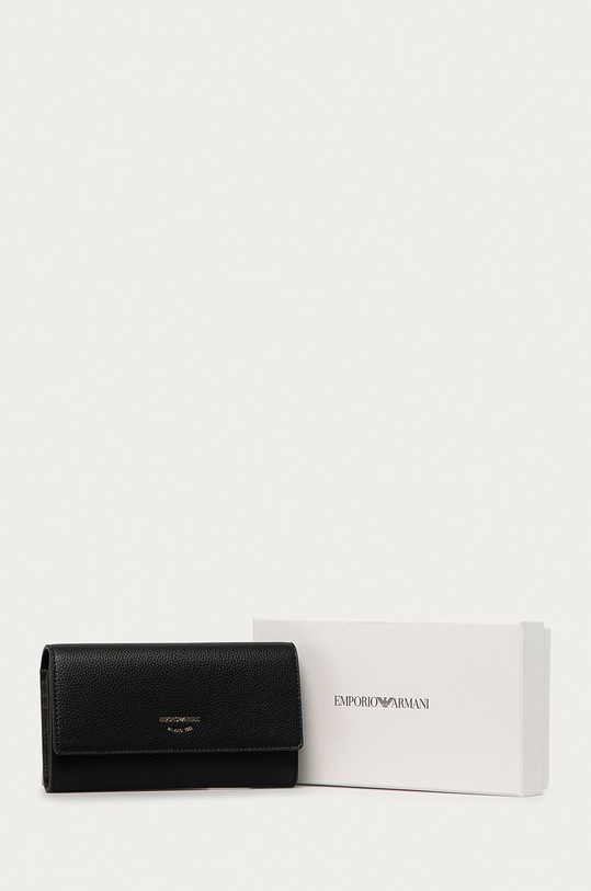 Emporio Armani - Portofel de piele Y3H170.YFW9B negru