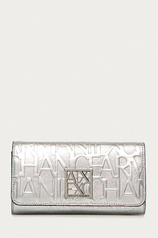 Armani Exchange portofel imitatie de piele argintiu 948481.CC794
