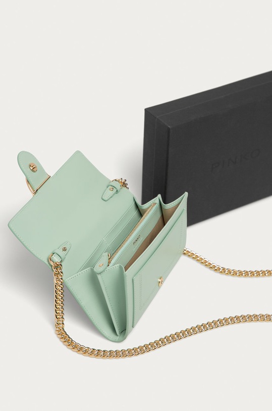 Pinko - Portofel de piele 1P21SF.Y6JC turcoaz