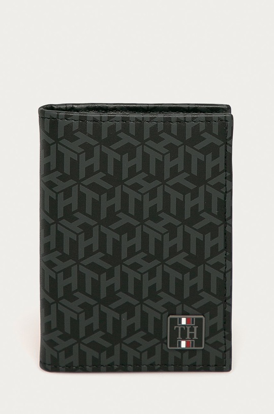 Kožená peněženka Tommy Hilfiger přírodní kůže černá AM0AM06535