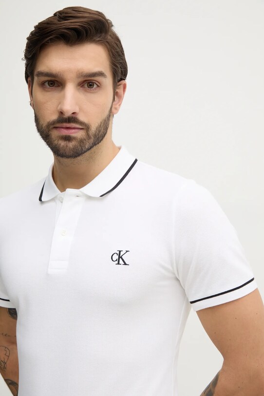 Polo tričko Calvin Klein Jeans béžová J30J315603