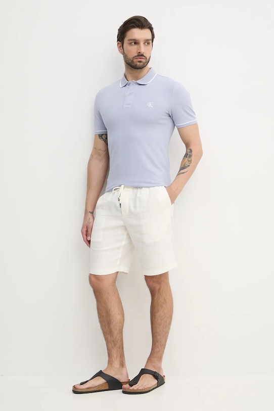 Polo tričko Calvin Klein Jeans J30J315603 modrá SS22