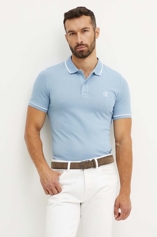 Дрехи Тениска с яка Calvin Klein Jeans J30J315603 син