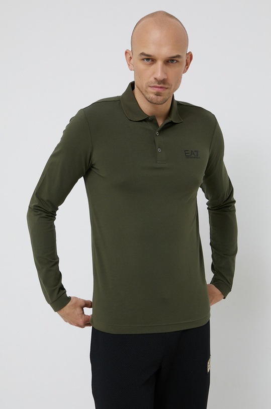 Tričko s dlouhým rukávem EA7 Emporio Armani zelená 8NPF05.PJM5Z