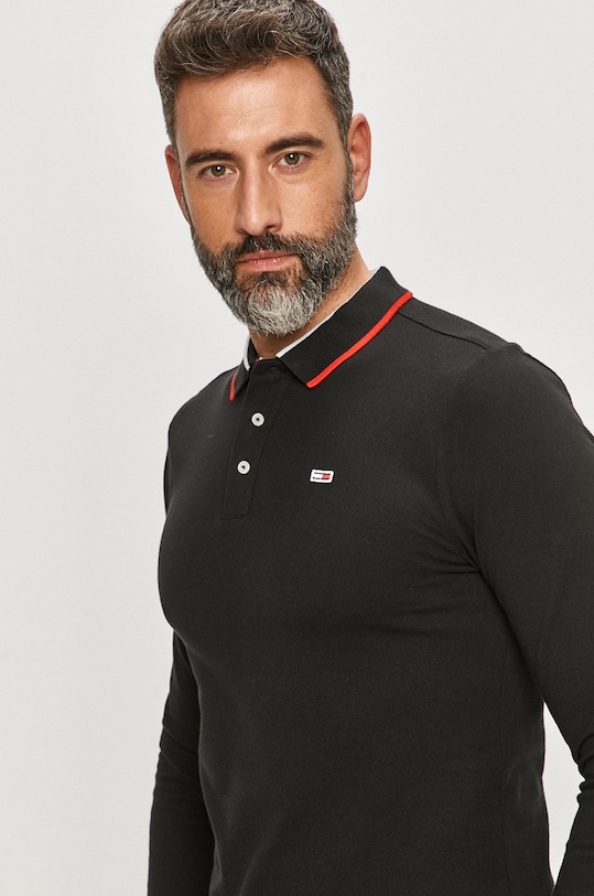 Tommy Jeans - Tričko s dlouhým rukávem černá DM0DM09442