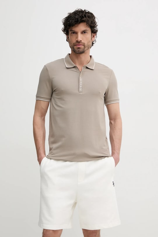 Armani Exchange tricou polo maro 8NZF71.ZJH2Z