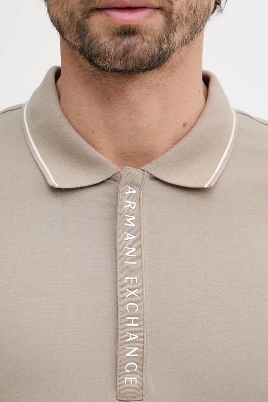 Armani Exchange tricou polo 8NZF71.ZJH2Z maro