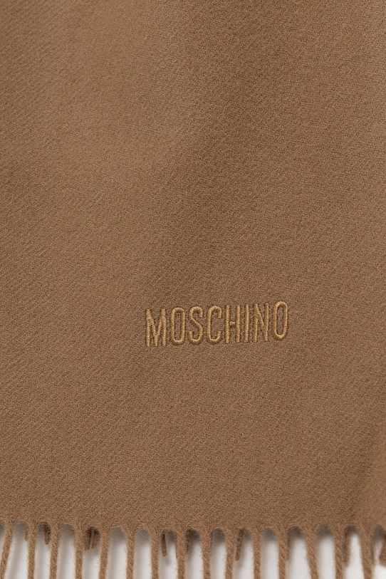 Vlněná šála Moschino M5165.50092 hnědá AW24