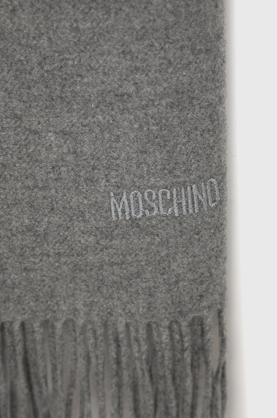 Moschino eșarfă de lână M5165.50092 gri AW25