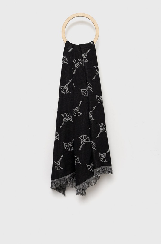 Joop! szalik z domieszką wełny z domieszką wełny czarny 30022560
