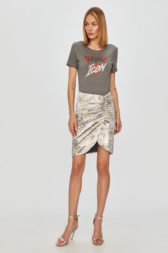 Pinko - Spódnica 1B14RB.8258 srebrny AW20