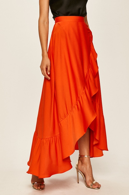 Guess Jeans - Sukně maxi oranžová W0YD50.WCUN0