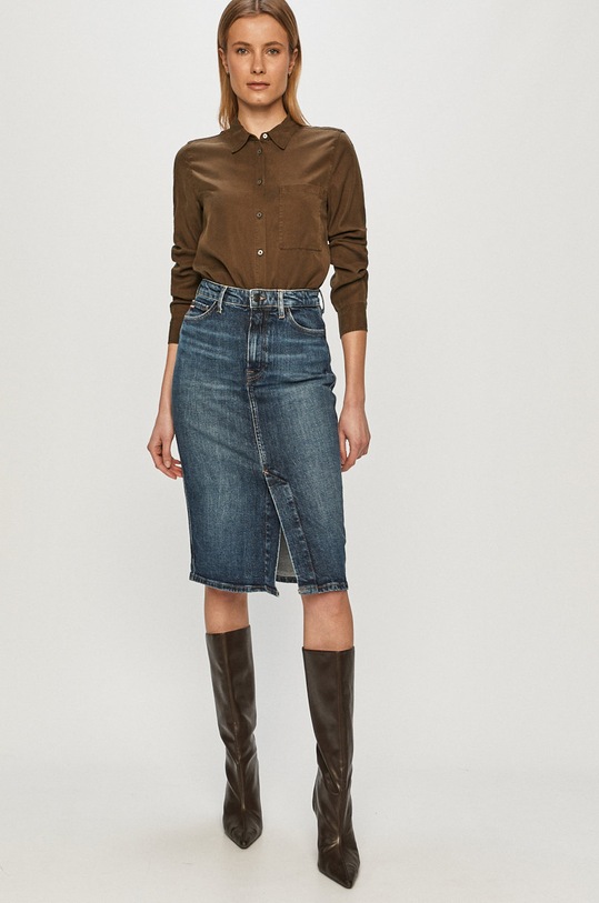 Tommy Hilfiger - Spódnica jeansowa WW0WW28541 niebieski AW20