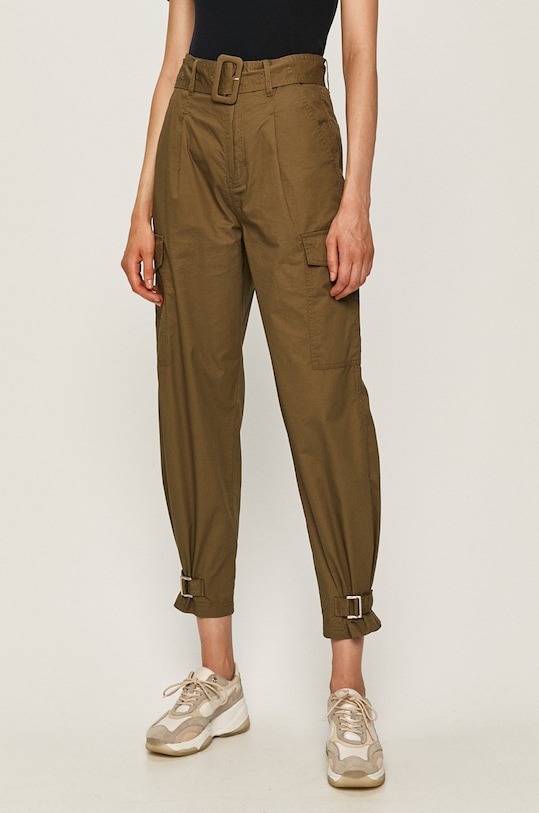 Tommy Jeans - Nohavice chinos zelená DW0DW08321