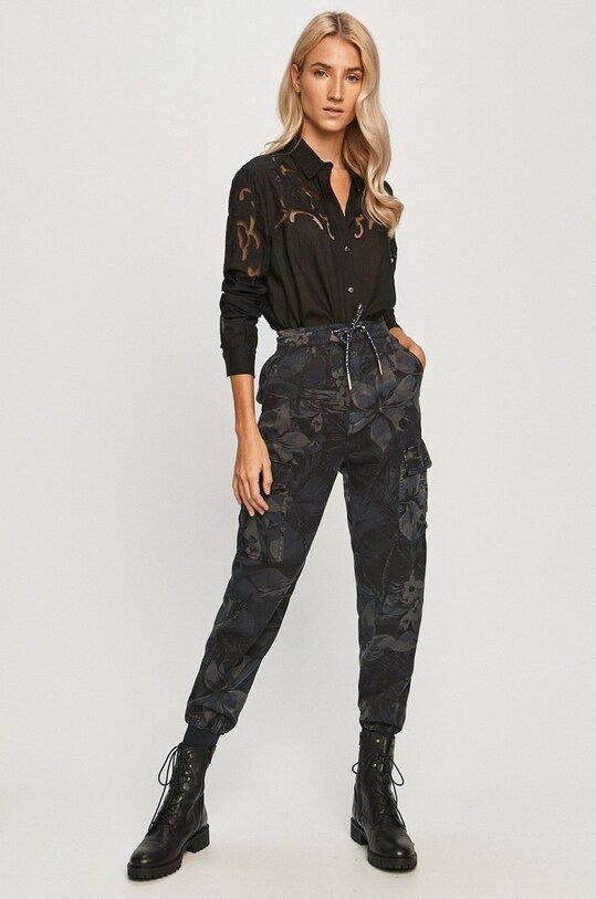 Desigual - Nohavice 20WWPN15 tmavomodrá AW20
