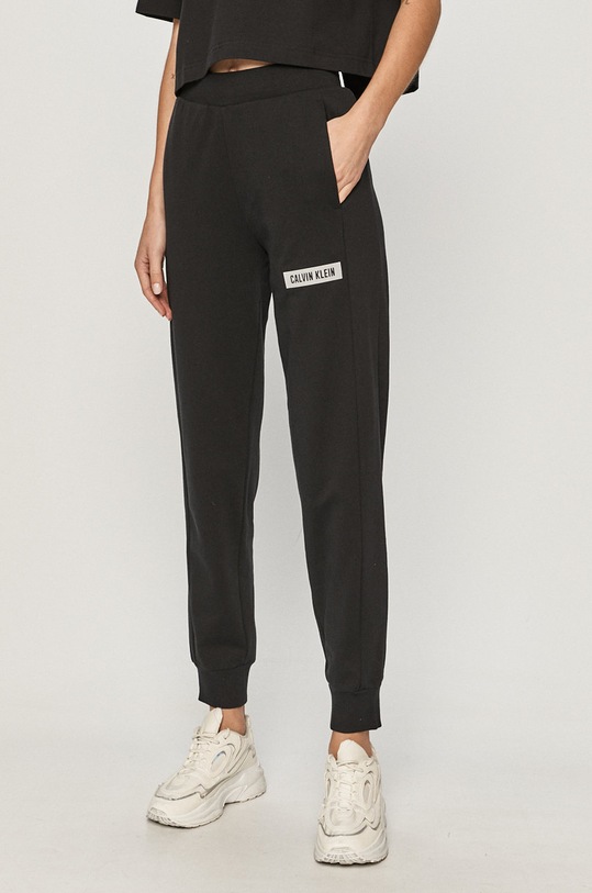 Calvin Klein Performance - Pantaloni bumbac negru 00GWH0P620
