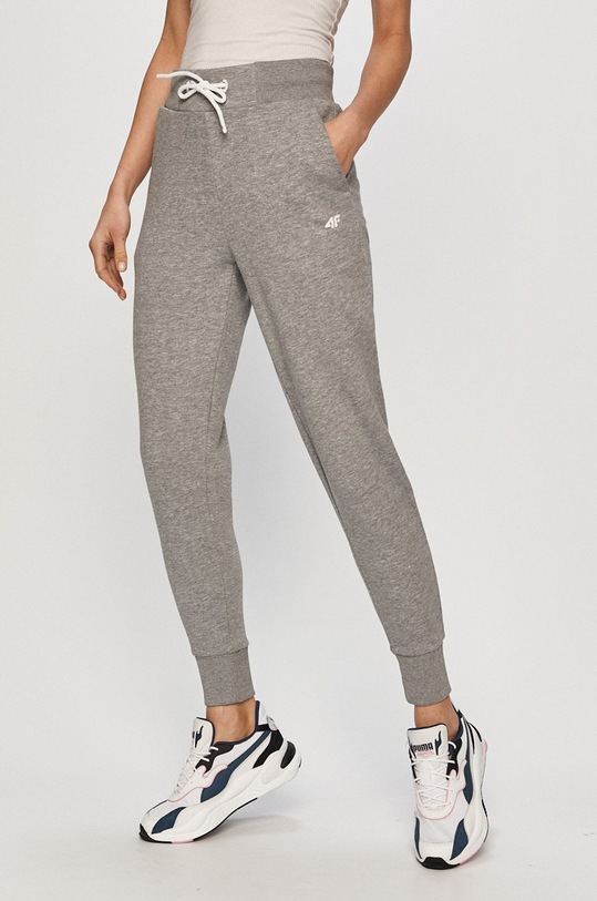 4F - Spodnie NOSH4.SPDD001 dzianina szary NOSH4.SPDD001