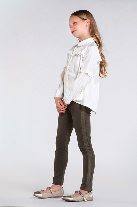 Mayoral - Pantaloni copii 128-167 cm tricotaj verde 7537.8D.JUNIOR