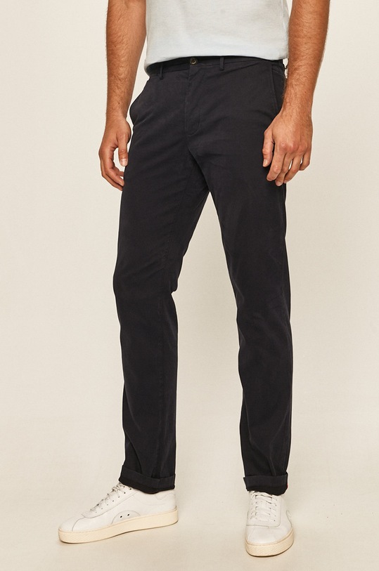 Tommy Hilfiger - Spodnie z elastanem granatowy MW0MW13827