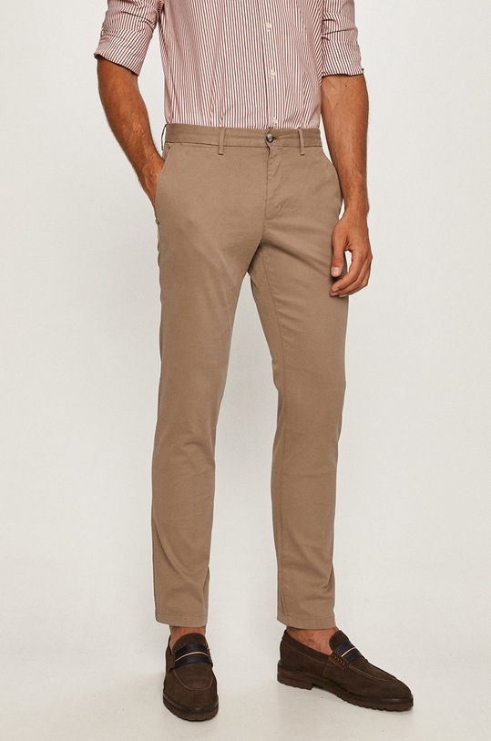 Tommy Hilfiger - Kalhoty látka béžová MW0MW13827