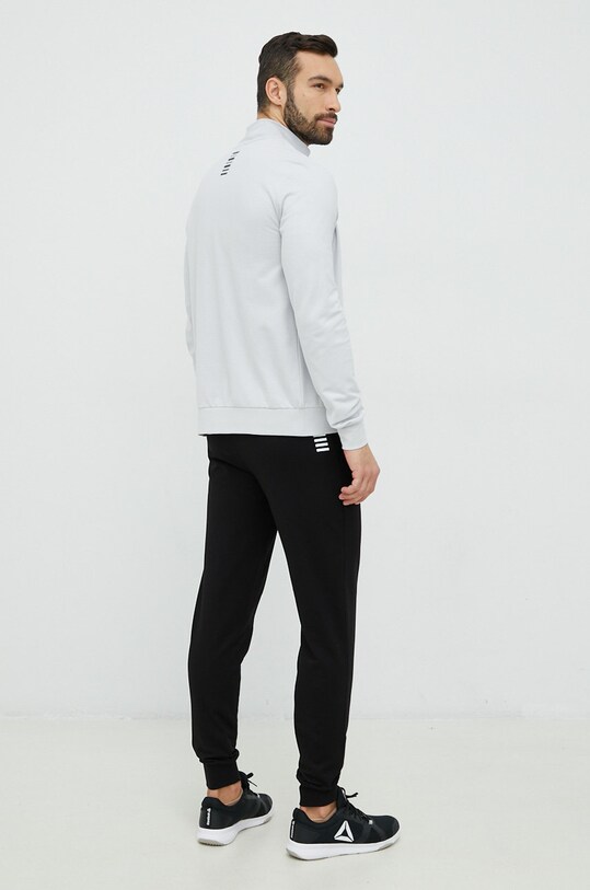 Bavlněná tepláková souprava EA7 Emporio Armani 8NPV51.PJ05Z šedá SS24
