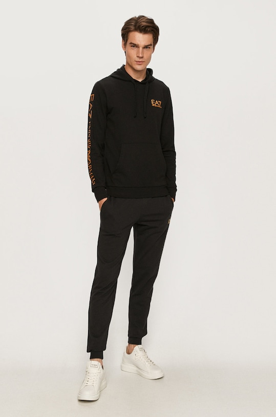 Bavlnené tepláky EA7 Emporio Armani 8NPP53.PJ05Z čierna SS24