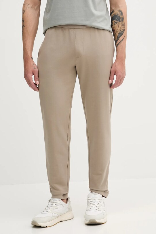 Armani Exchange spodnie z elastanem brązowy 8NZP82.ZJH3Z