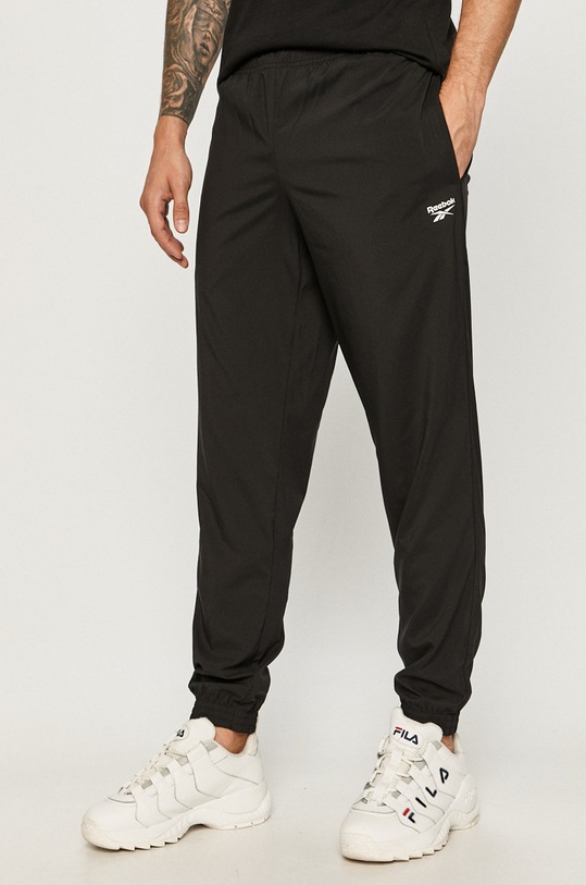 Reebok Παντελόνι ύφασμα μαύρο FP9141