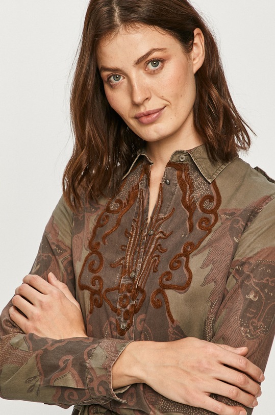 Desigual - Šaty tyrkysová 20WWVW79