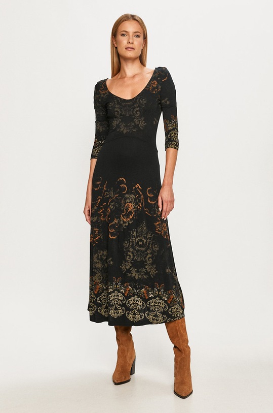 Desigual - Rochie maxi negru 20WWVKA3