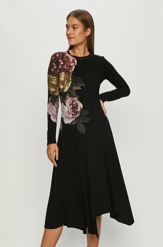 Desigual - Rochie midi negru 20WWVK02