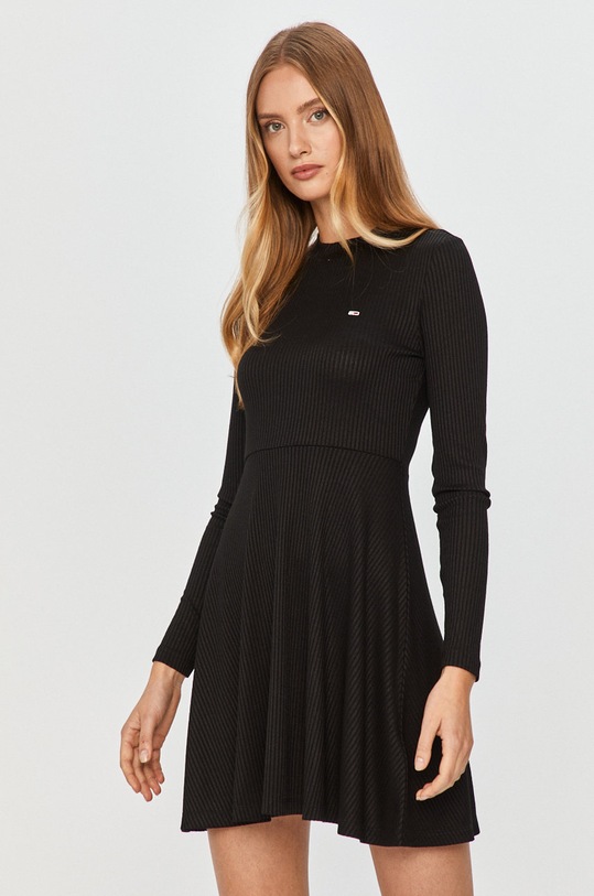 Tommy Jeans - Haljina bez uzorka crna DW0DW09091