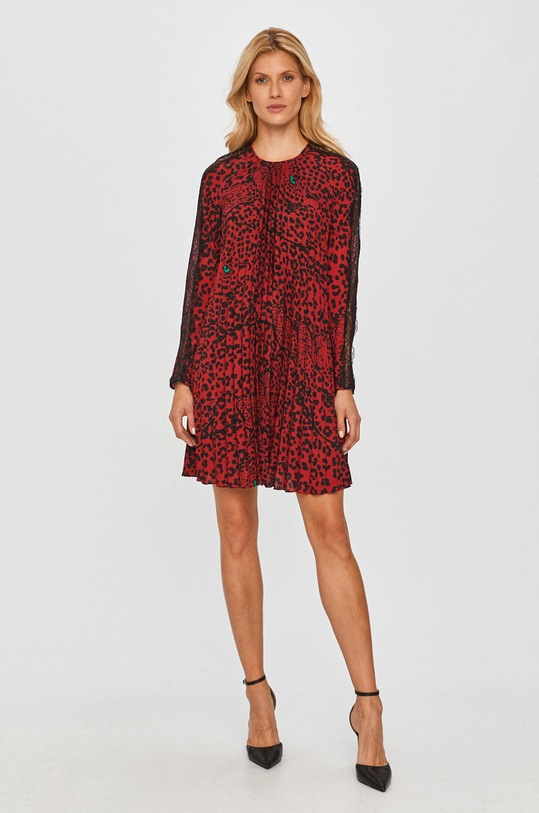 Red Valentino - Sukienka UR3VAR5056B czerwony AW20