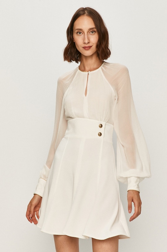 Pinko - Sukienka z elastanem biały 1G150H.Y6DR