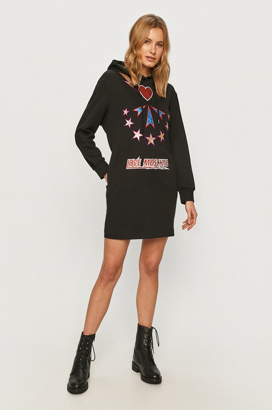 Love Moschino - Šaty W.5.B24.01.M.4055 čierna AW20