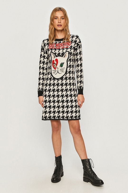 Love Moschino - Šaty W.S.36R.10.X.A097 černá AW20