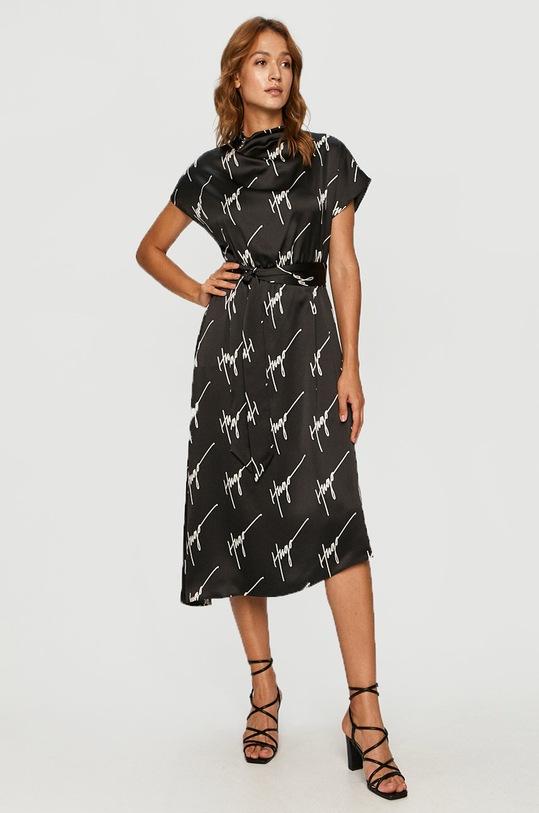 Hugo - Šaty látka čierna 50435871