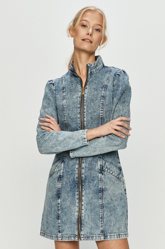 Tally Weijl - Džínové šaty mini fialová SDRDECOCO